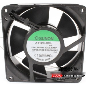 SUNON A1123-HSL.GN 115V 0.28/0.25A 2 Wires Cooling Fan 